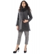 PLEASE Cappotto coat in wool with detachable neck GREY J908H204 NEW