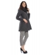 PLEASE Cappotto coat in wool with detachable neck GREY J908H204 NEW