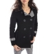 PLEASE Cappotto coat with buttons BLACK V46920044 NEW