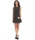 DENNY ROSE Dress in fantasy with pink bow BLACK 51DR12014 FALL/WINTER 14-15 NEW