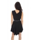 DENNY ROSE Dress with eco-leather details +bow BLACK 51DR12004 FALL/WINTER 14-15 NEW