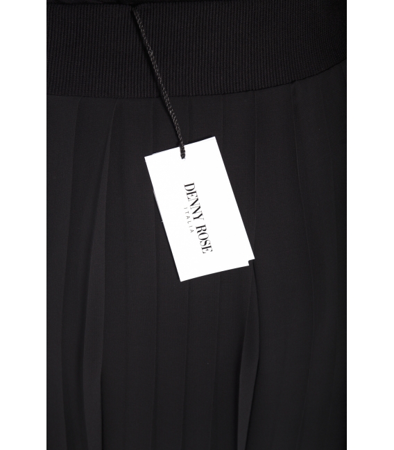 DENNY ROSE Skirt with plisse detail BLACK 51DR72000 FALL/WINTER 14-15 NEW