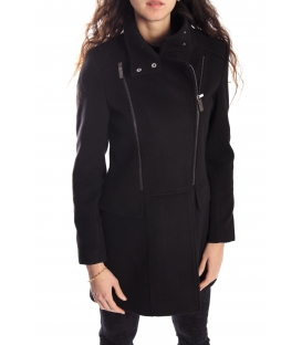 RINASCIMENTO Cappotto con cerniera BLACK 061X990 WINTER 14-15 NEW