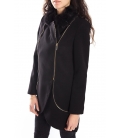 RINASCIMENTO Coat with detachable neck BLACK 062X990 WINTER 14-15 NEW