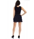 DENNY ROSE Dress with bow BLUE 51DR12015 WINTER 14-15 NEW