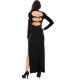 DENNY ROSE Long dress with split BLACK 51DR12019 WINTER 14-15 NEW