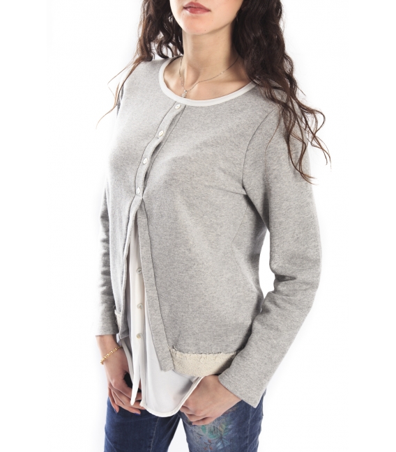 MARYLEY Sweatshirt (Shirt) GREY/BUTTER art. 5EB846 SPRING 2015 MADE IN ITALY