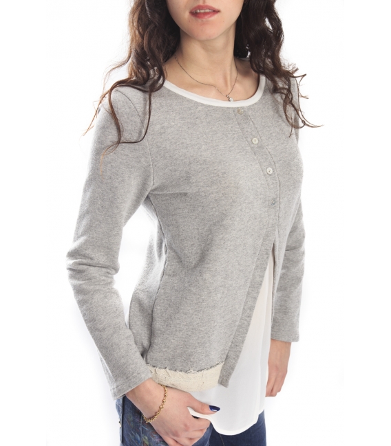 MARYLEY Sweatshirt (Shirt) GREY/BUTTER art. 5EB846 SPRING 2015 MADE IN ITALY