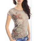 MARYLEY T-shirt con stampa fiori BEIGE 5EB985