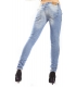 PLEASE jeans 3 buttons slim fit DENIM P83LIGHT NEW