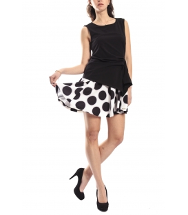  RINASCIMENTO Kleid with pois BLACK CFC0066606003