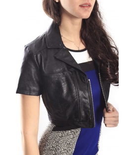 RINASCIMENTO Jacket eco-leather BLACK Art. CFC0066372003 NEW