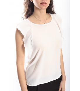 RINASCIMENTO T-shirt Top con zip BIANCO Art. CFC0012770002 NEW