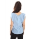 RINASCIMENTO T-shirt Top with zip LIGHT BLUE Art. CFC0012770002 NEW