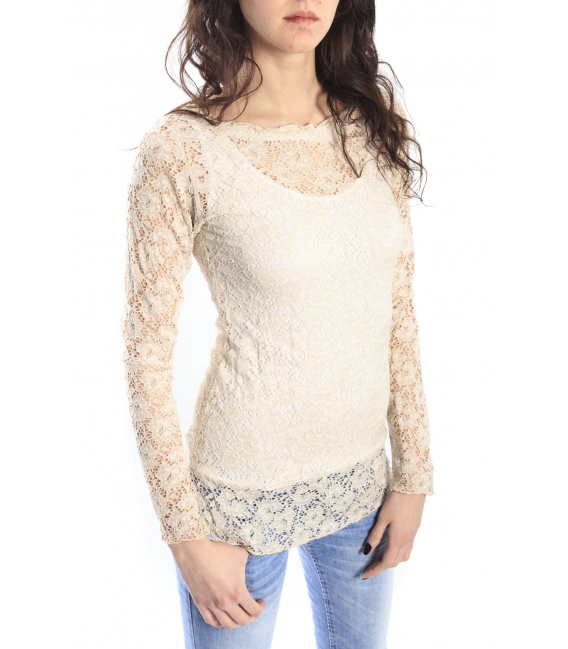SUSY MIX Jersey T-shirt with lace COLORS Art. 40100 NEW