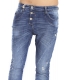 PLEASE Jeans boyfriend baggy with rips 3 buttons P78 021 NEW